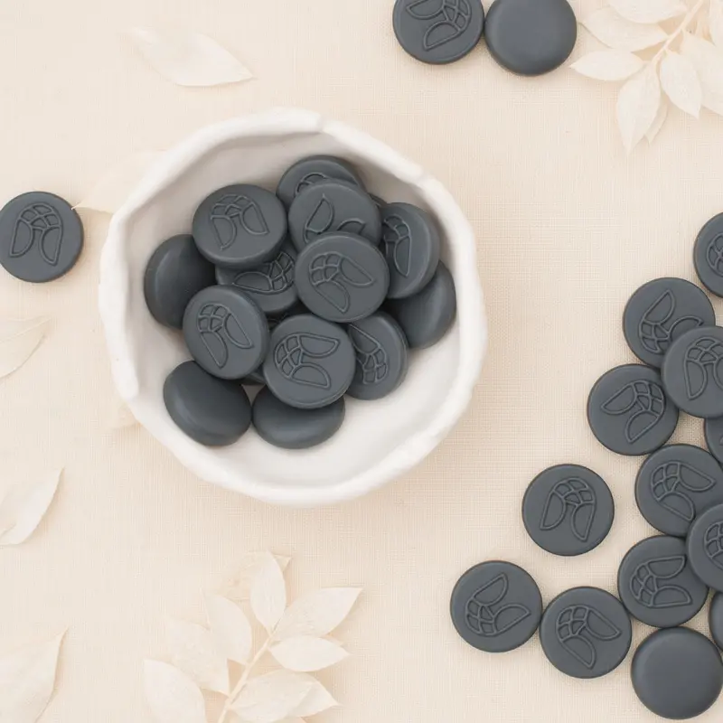 Matte Black Carbon Sealing Wax Beads – 50 Units