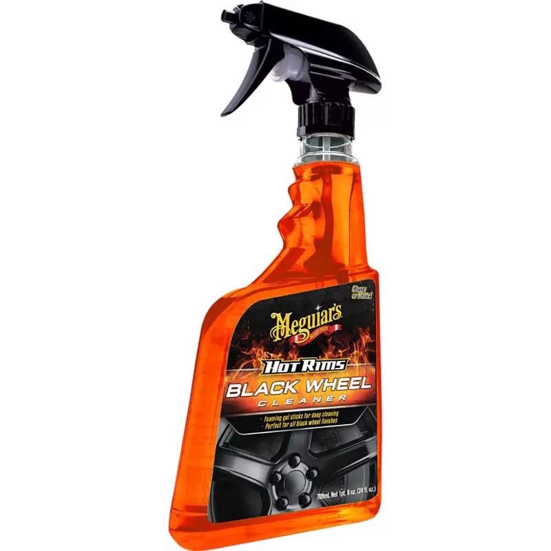 Meguiar’s Hot Rims Black Wheel Cleaner – pH-Neutral Formula, 24 oz Bottle (Model G230524)