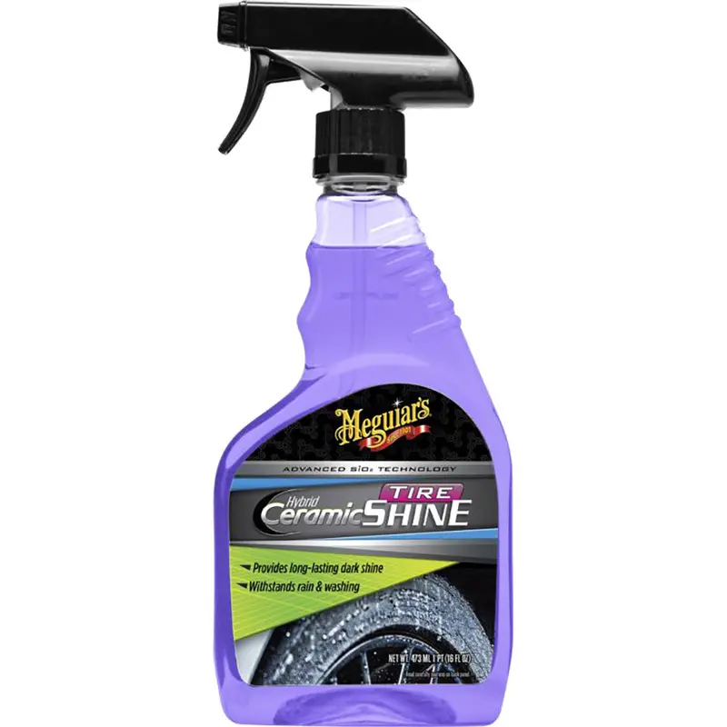Meguiar’s Hybrid Ceramic Tire Shine – Long-Lasting Gloss & UV Protection, 16 oz (Model G230416)