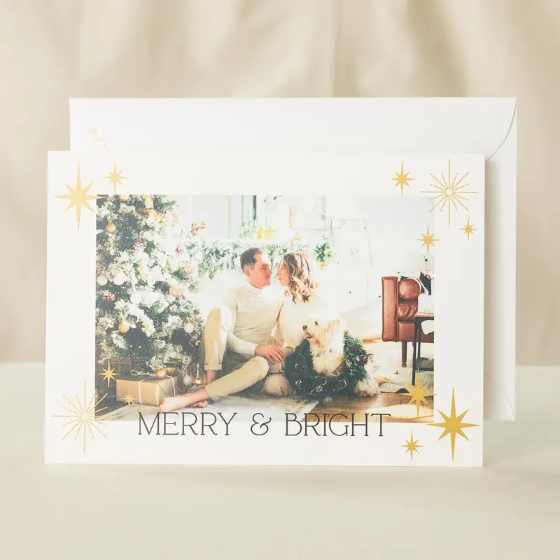 Merry & Bright Photo Holiday Card