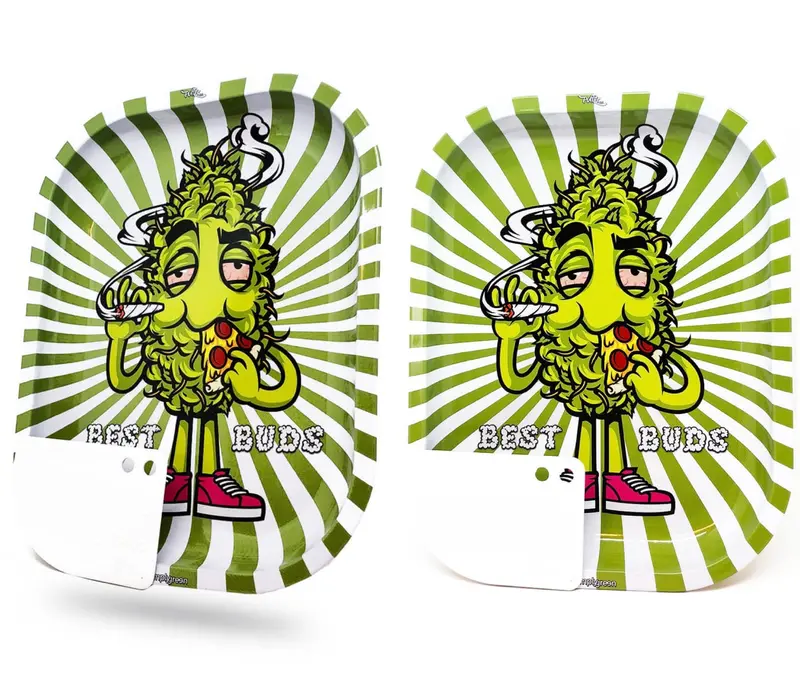 Metal Rolling Tray – Best Buds Pizza Design