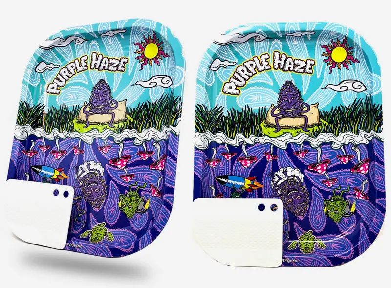 Metal Rolling Tray – Best Buds Purple Haze Design