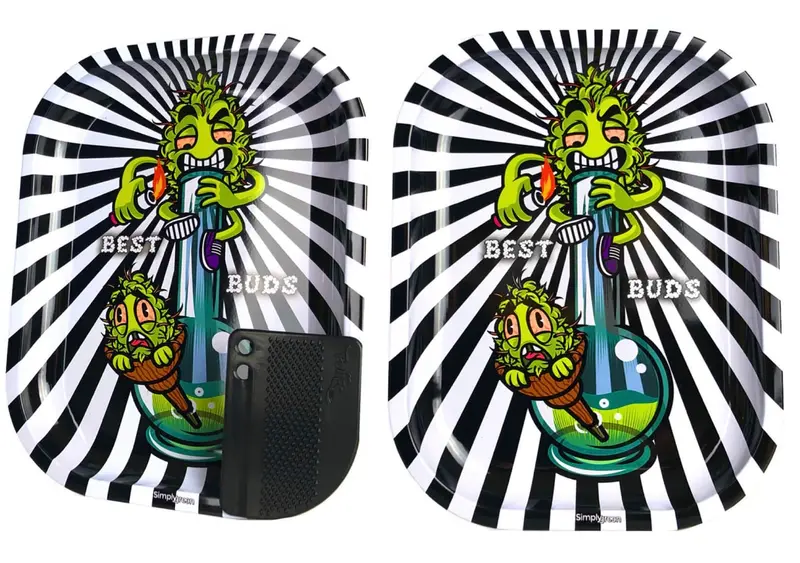 Metal Rolling Tray – Best Buds Smoke Me Design