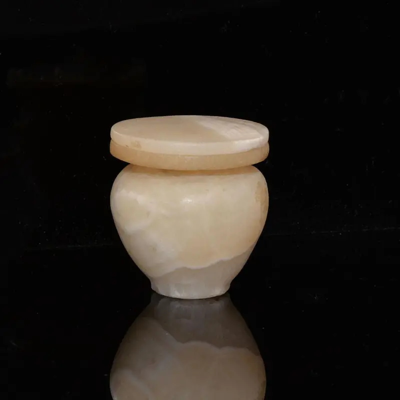 Middle Kingdom Alabaster Cosmetic Jar with Fitted Lid