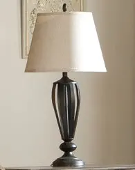 Mildred Ceramic Table Lamp Pair – Brushed Nickel Base