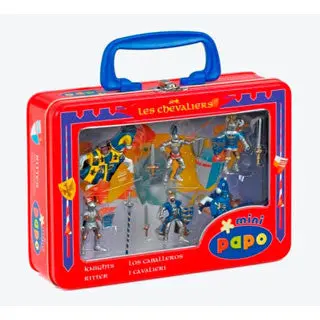 Mini Knights & Horses Blue Set – Compact Medieval-Themed Figurine Collection