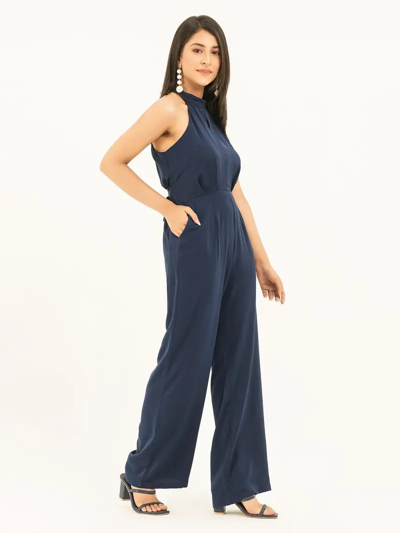 Modern Sleeveless Halter Jumpsuit