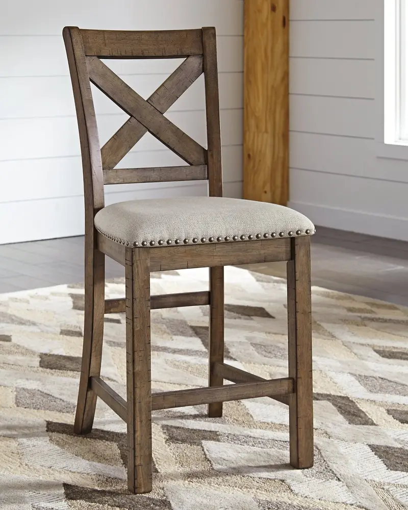 Moriville Adjustable Counter Height Bar Stool – Swivel & Cushioned Seat