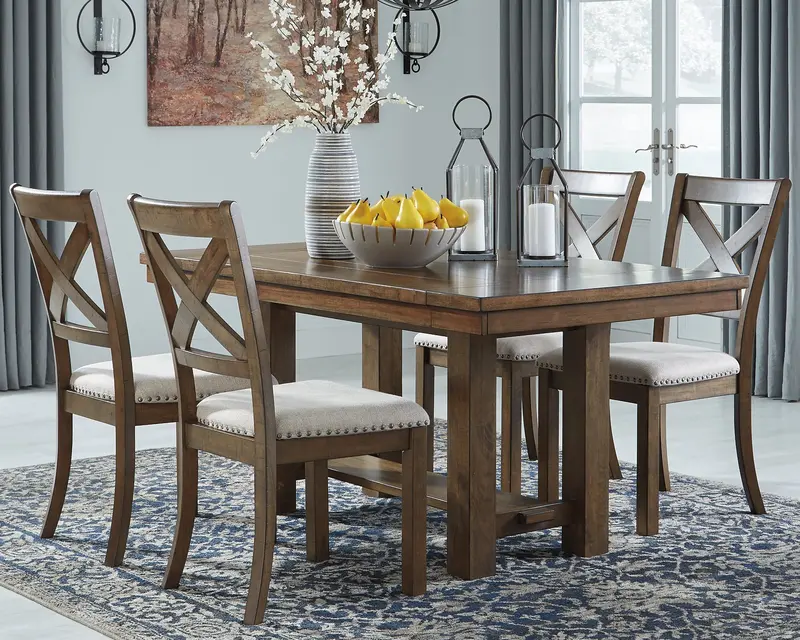 Moriville Extendable Dining Table – Solid Wood Top, Butterfly Leaf