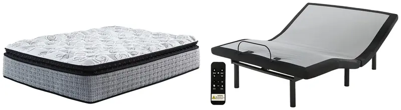 Mt Rogers Ltd Queen Pillowtop Mattress with Dual-Motor Adjustable Base