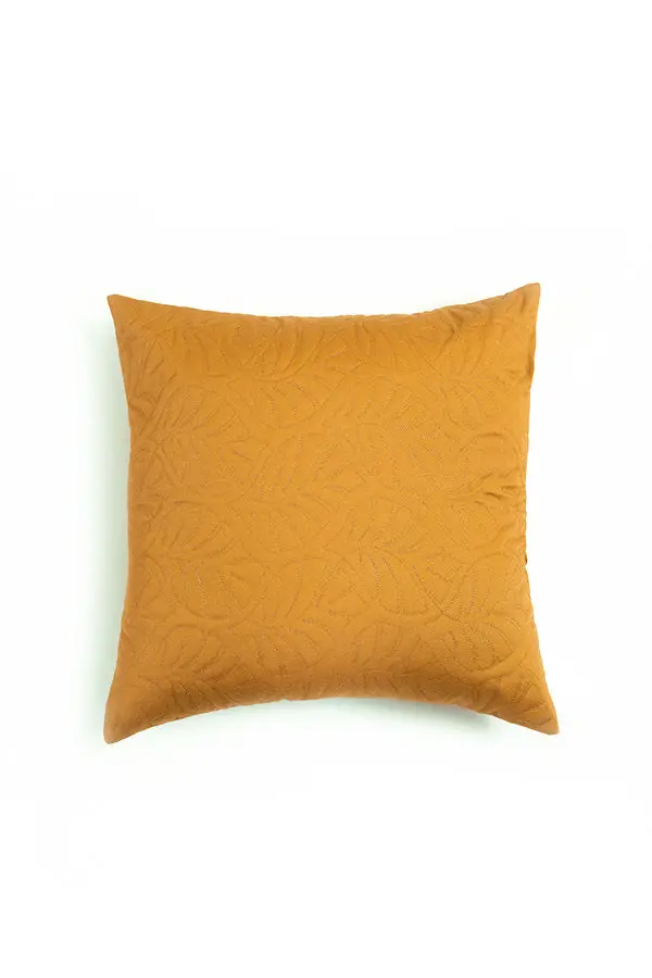Mustard Leaves Print Cushion