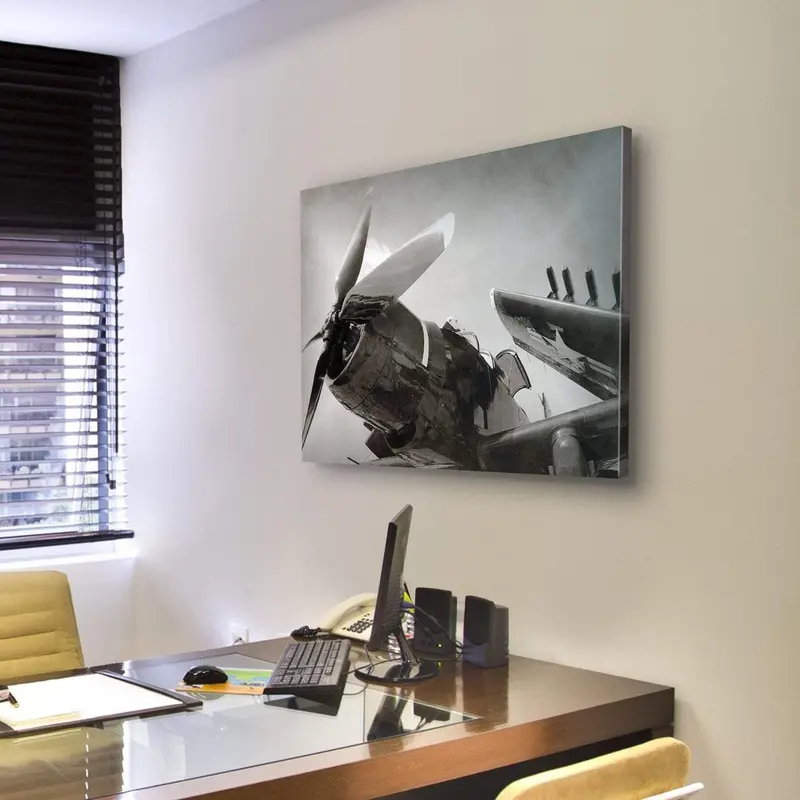 Naval Fighter Aircraft with Retracted Wings Canvas Art