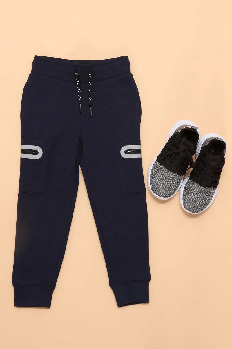 Navy Mini Sean Cargo Jogger Pants