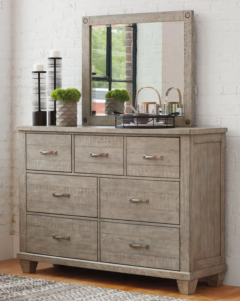 Naydell Dresser with Matching Wall Mirror