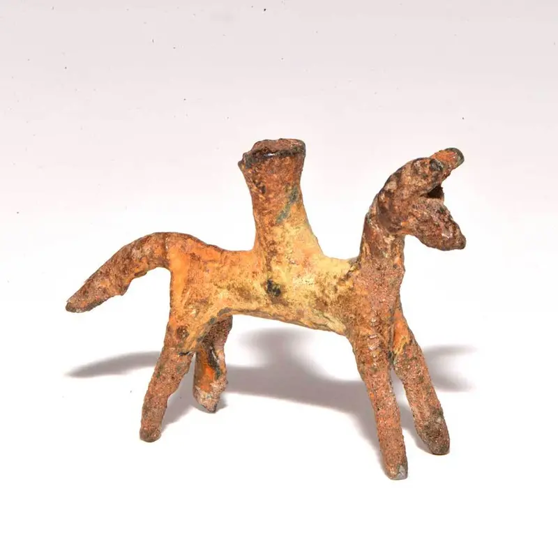 Near Eastern Iron Statuette of Horse and Rider – Early Iron Age, c. 1000 BCE