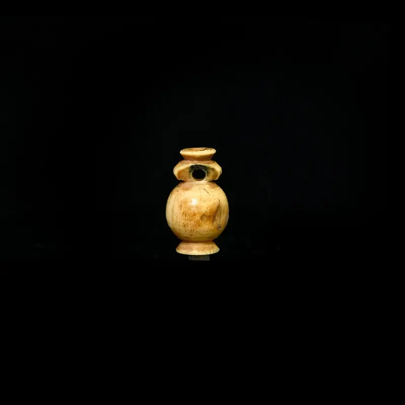 New Kingdom Egyptian Faience Jar-Form Amulet, ca. 1550–1069 BCE