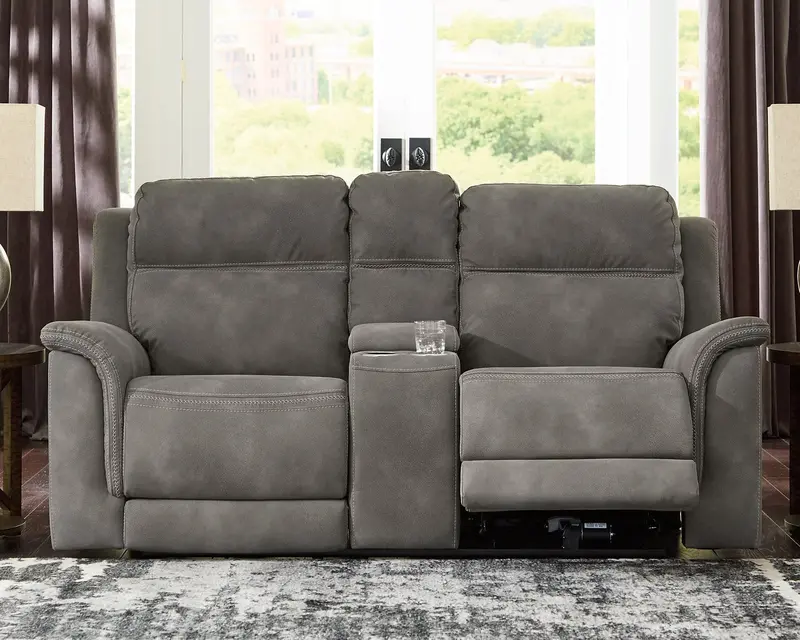 Next-Gen DuraPella Powered Reclining Loveseat with Center Console