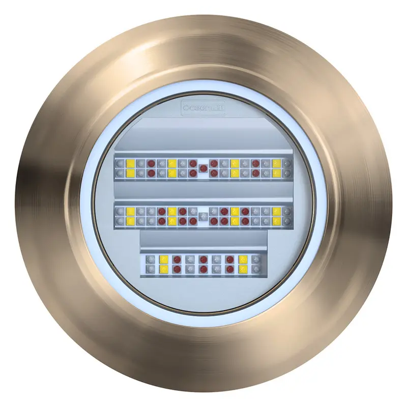 OceanLED E7 Thru-Hull Underwater Light – 40° Beam Angle, RGBW Color + DMX Control [E7TH049CD]