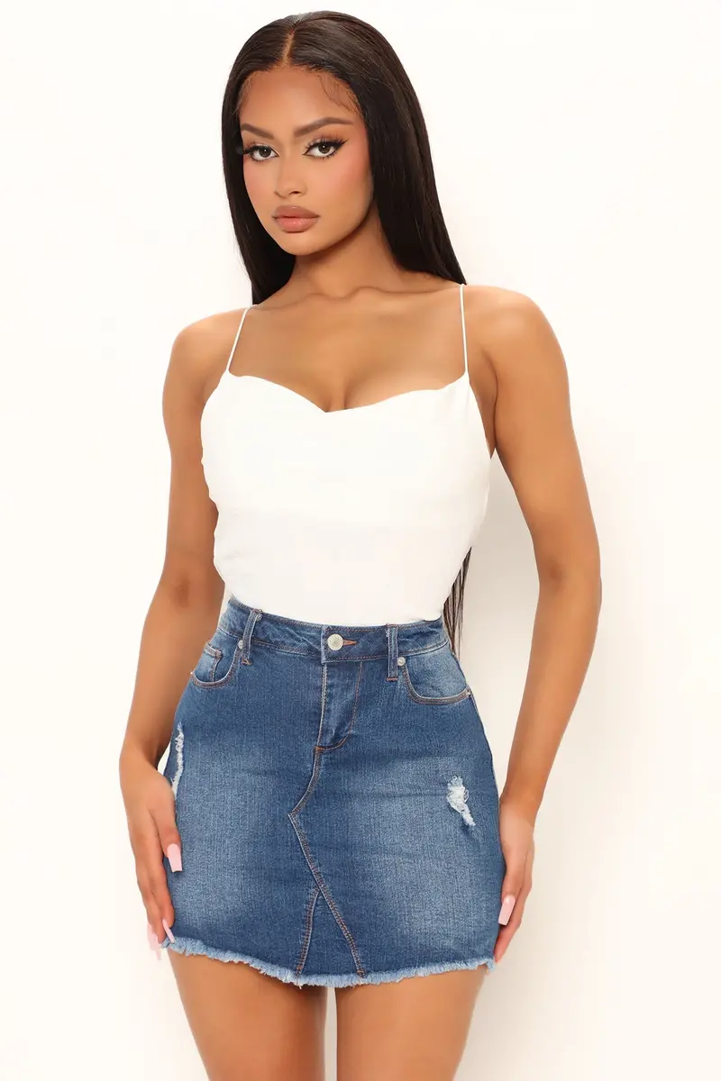 Off-White Cowl Neck Top