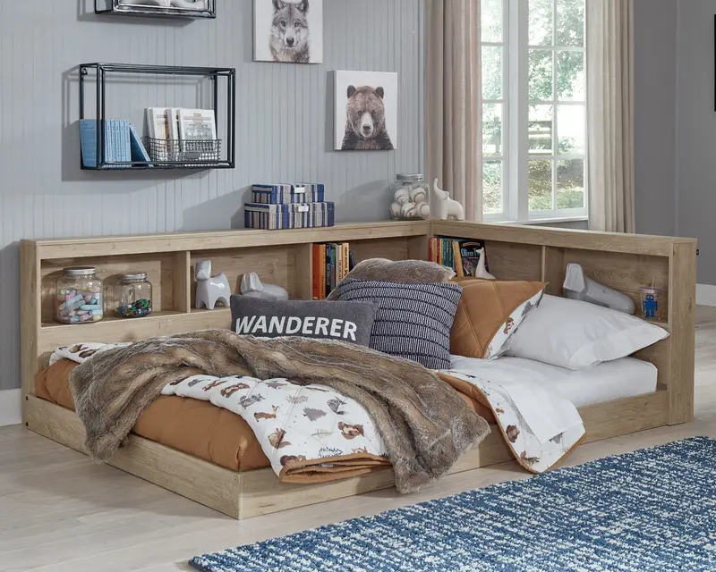 Oliah Full Storage Bed Featuring Integrated Bookcase