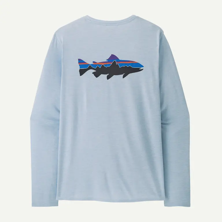 Patagonia Men’s Capilene Cool Daily Graphic Shirt – Long Sleeve, Waters Print