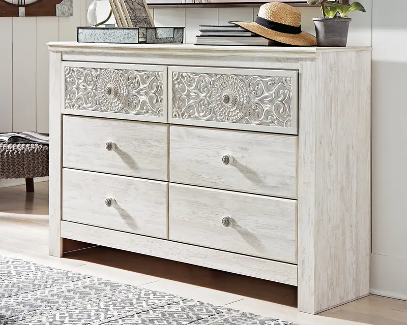 Paxberry Wide Wooden Dresser with Soft-Close Drawers