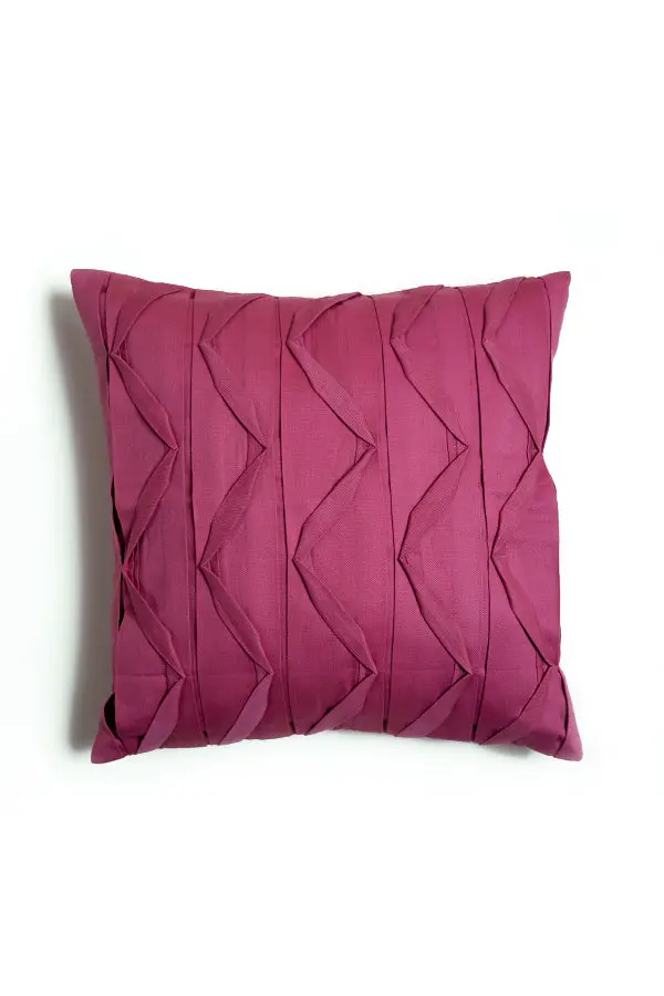 Pintuck-Textured Decorative Cushion