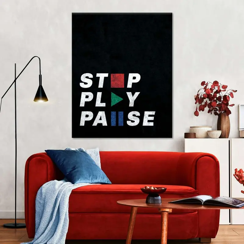 Play Pause Stop Control Wall Art