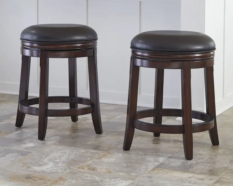 Porter Counter-Height Bar Stool – Upholstered Seat with Wooden Legs