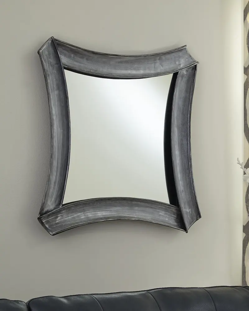 Posie Round Wall Mirror – Decorative Metal Frame Accent Mirror