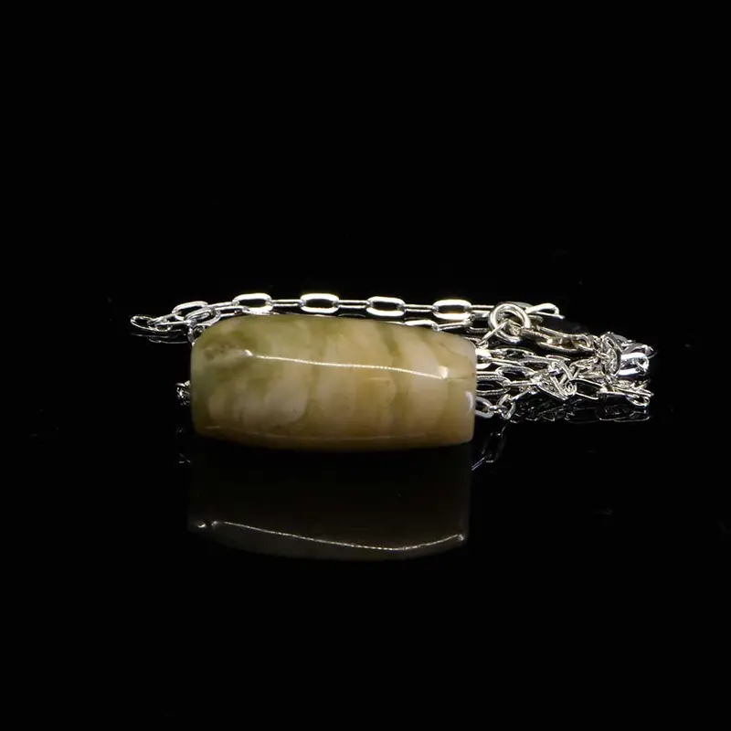Pre-Columbian Jadeite Bead Pendant – Classic Period Mesoamerican or Andean Accessory (500–1000 CE)