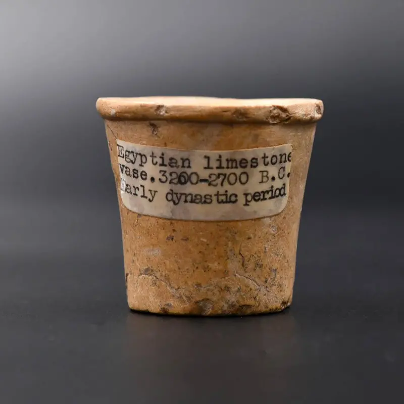 Predynastic Egyptian Miniature Limestone Vessel (c. 3200–2700 BCE)