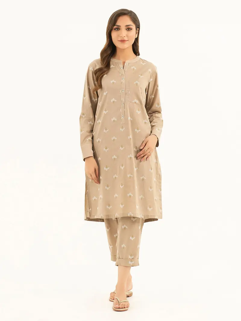 Printed Cambric Two-Piece Suit