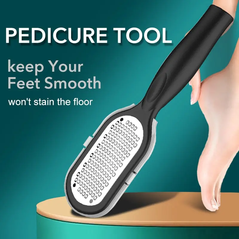 Professional Stainless Steel Callus Remover – Foot File & Dead Skin Scraper for Pedicure and Heel Care
