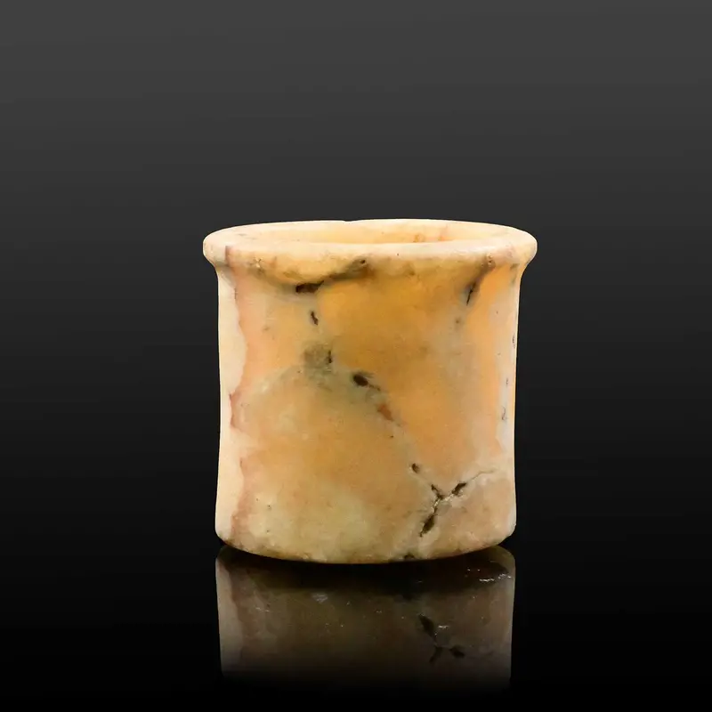 Published Old Kingdom Egyptian Alabaster Vessel – Royal Tomb Provenance (2575–2134 BCE)