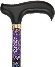 Purple Adjustable Derby Walking Cane with Engraved Collar – Scratch & Dent Deal