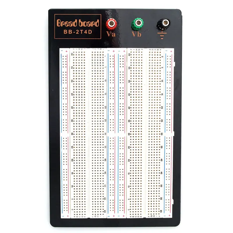 Quad-Power-Distribution Breadboard – 1260 Contact Points (Model 125-BB2T4D)