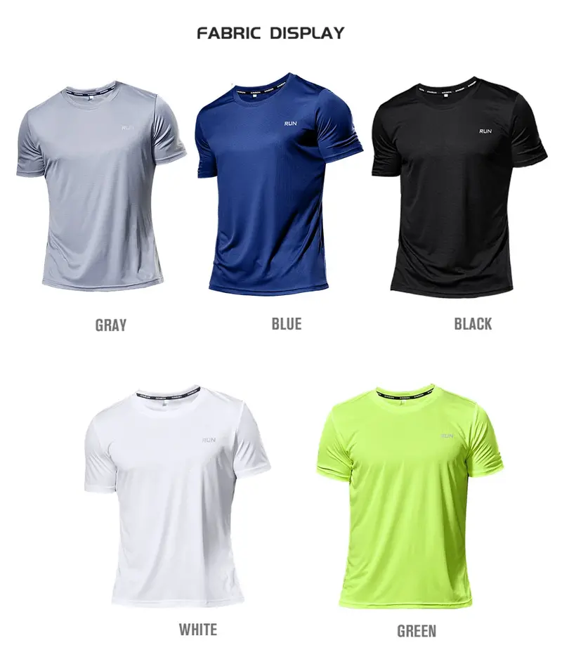 Quick-Dry Multicolor Men’s Sport T-Shirt – Lightweight Training & Running Top