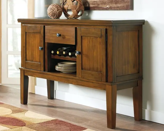 Ralene Dining Server with Cabinet and Open Shelving