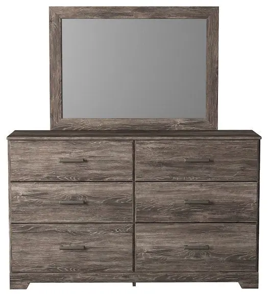 Ralinksi 6-Drawer Dresser with Matching Wall Mirror