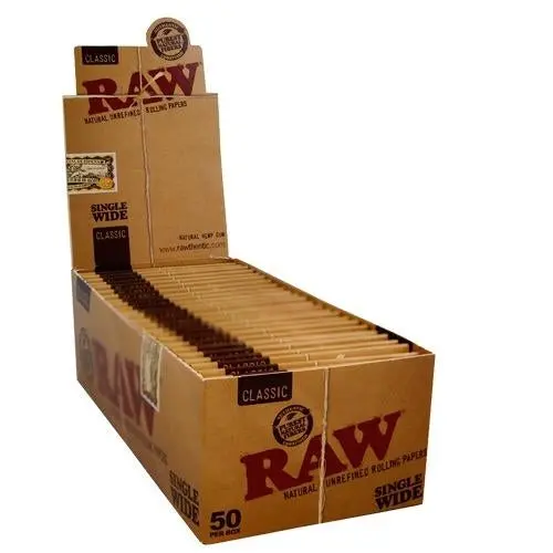 RAW Single-Wide Organic Hemp Rolling Papers – Cortez Edition