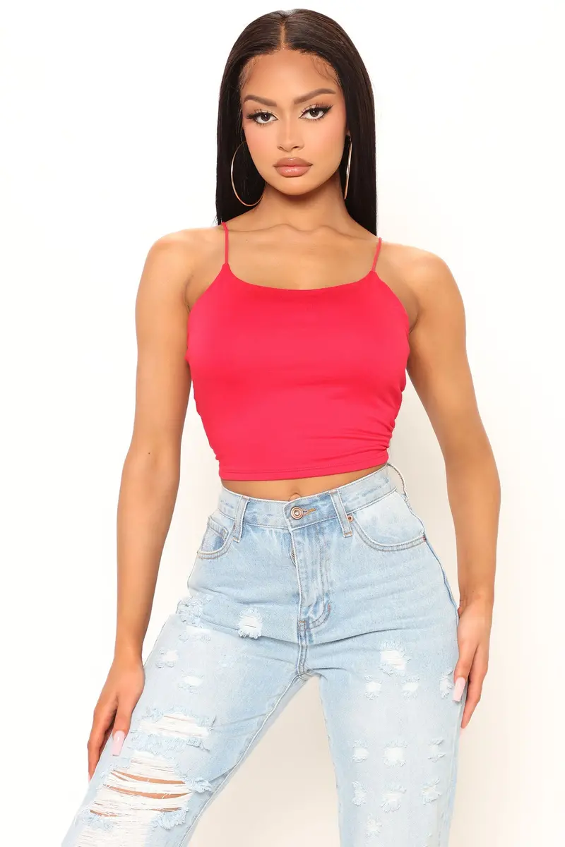 Red Courtney Cropped Camisole