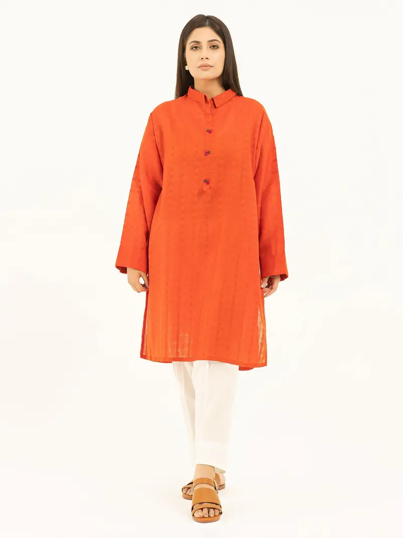 Refined Embroidered Lawn Shirt with Artisan Detailing
