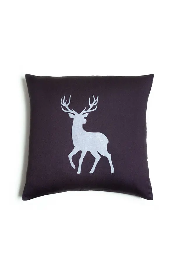 Reindeer Motif Decorative Cushion