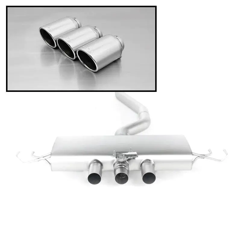Remus Honda Civic Type R Turbo-Back Exhaust System with 102mm Angled Rolled-Edge Chrome Exhaust Tips