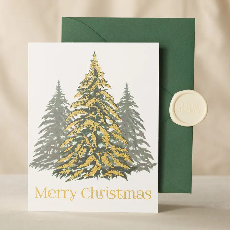Retro-Inspired Vintage Christmas Holiday Card