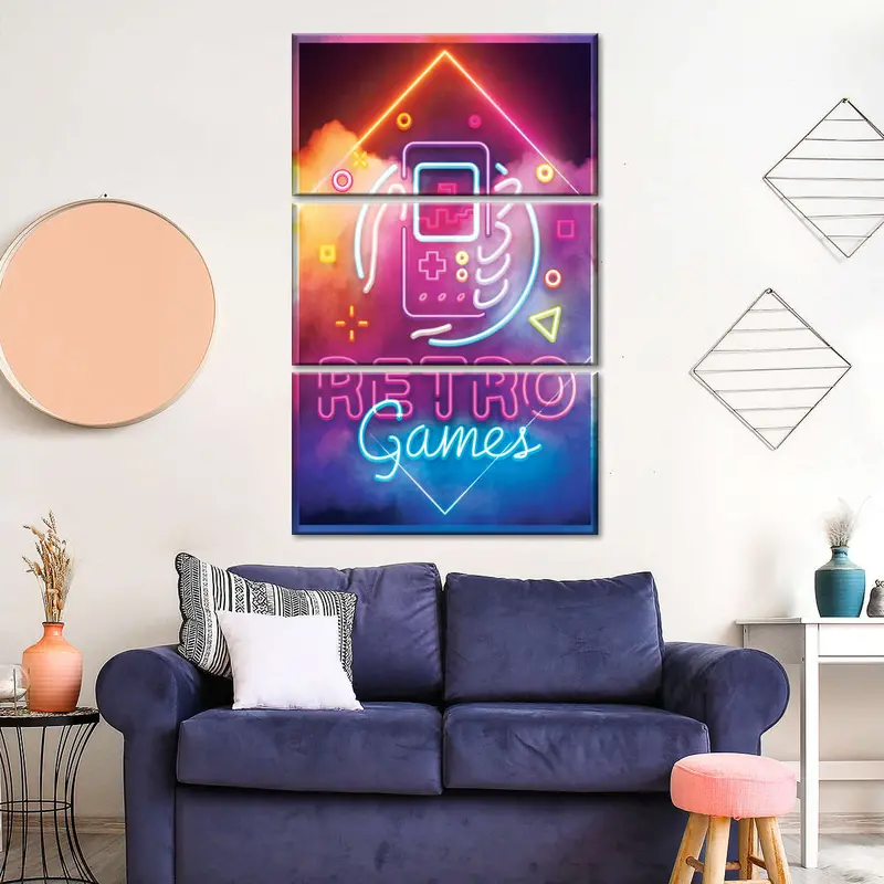 Retro Video Game Neon Sign Art