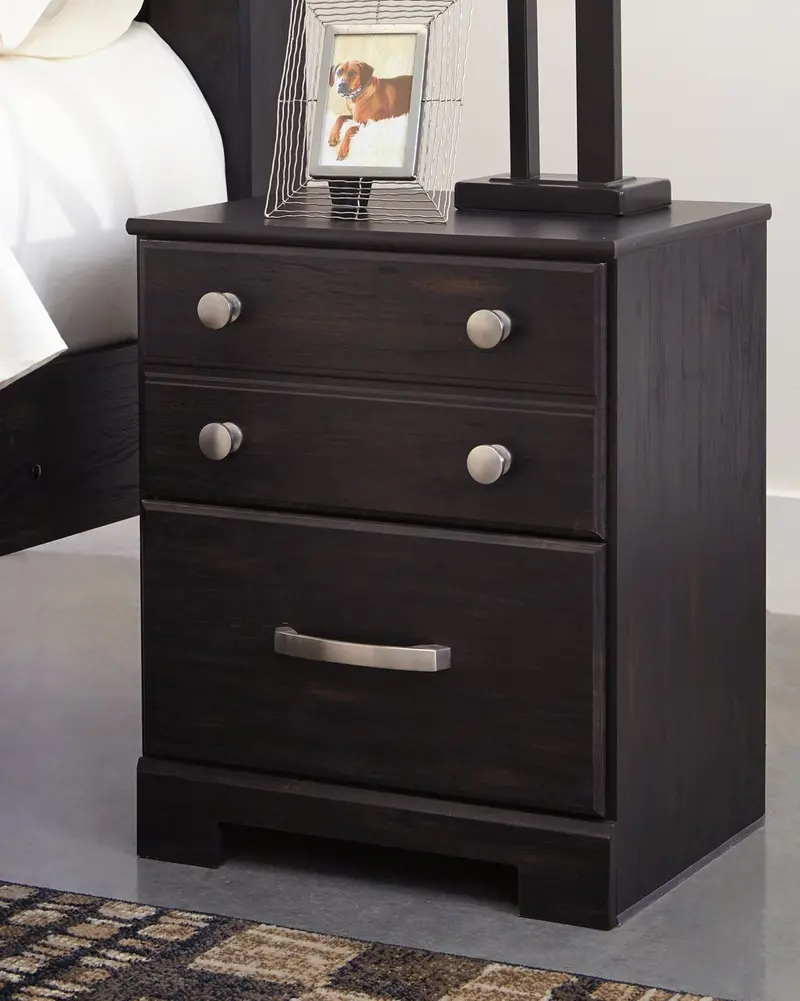 Reylow Modern Wooden Nightstand with Drawer