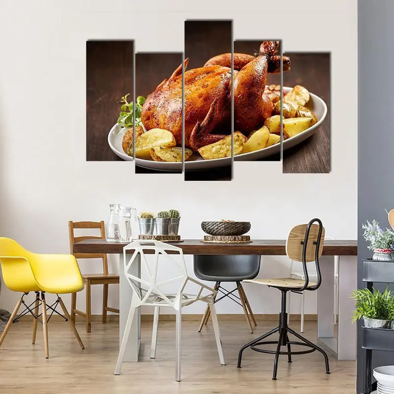 Roasted Chicken and Root Vegetables Canvas Print