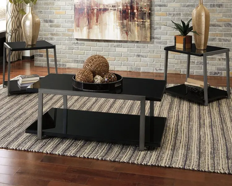 Rollynx Nesting Table Set – 3-Piece Space-Saving Living Room Tables